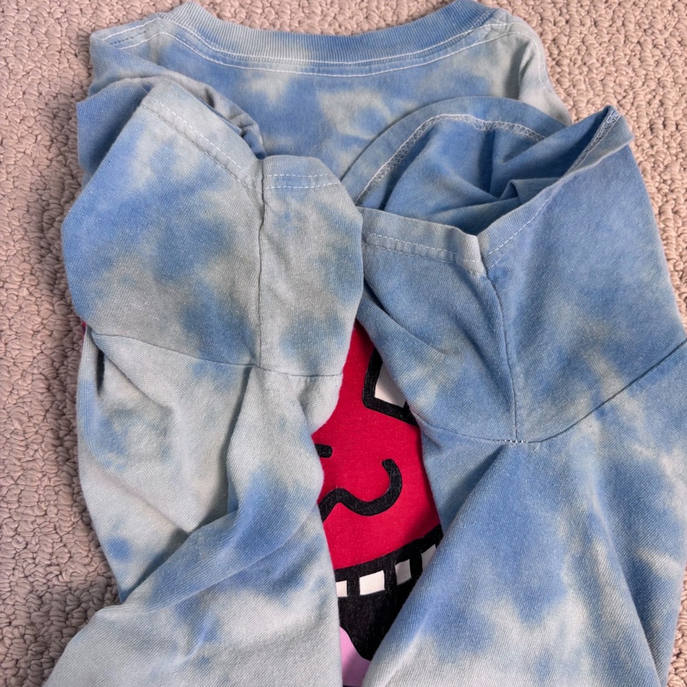 Keith Haring Blue Tie Dye Heart Graphic T-Shirt Mens Medium Ripple Junction - Picture 11 of 11